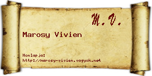 Marosy Vivien névjegykártya